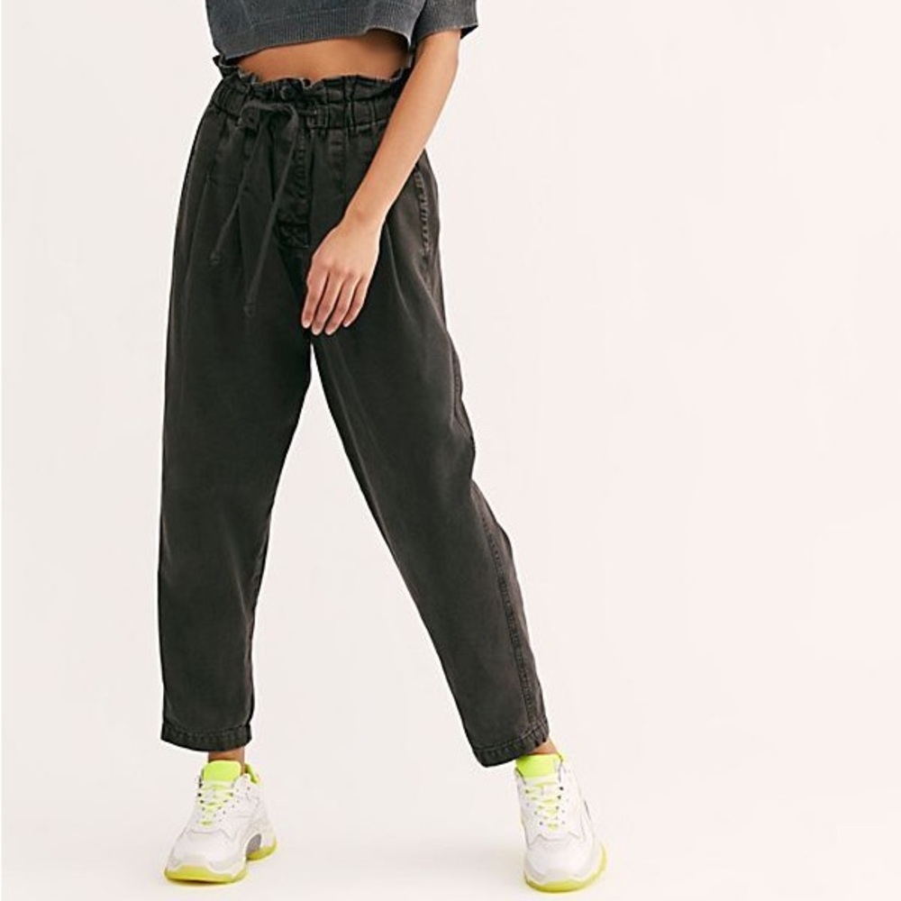 Free People•margate trouser grey black